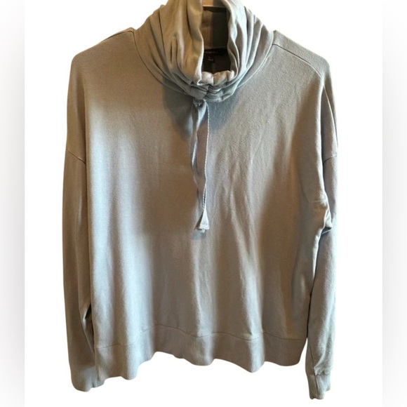 Banana Republic Tops - Banana Republic Light Blue Ruche Neck Sweater Sweatshirt Sz Large